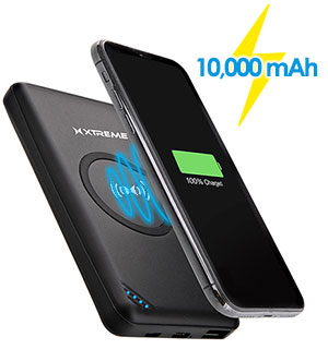 10,000mAh Wireless Charger Power Bank with USB Outlet