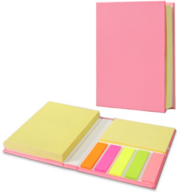 Picture 1 of Pink Sticky Note Notebook