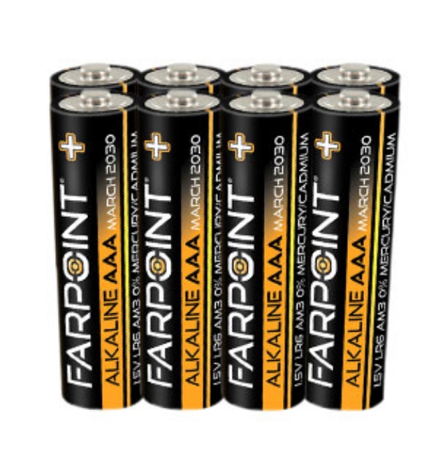 Picture 1 of Farpoint Alkaline Premium Plus AAA Batteries - 8-Pack