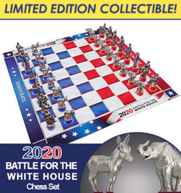 Picture 1 of 2020 Battle for the White House Chess Set