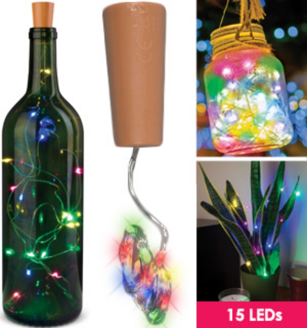 Picture 1 of Colored LED String Lights for Glass Bottles