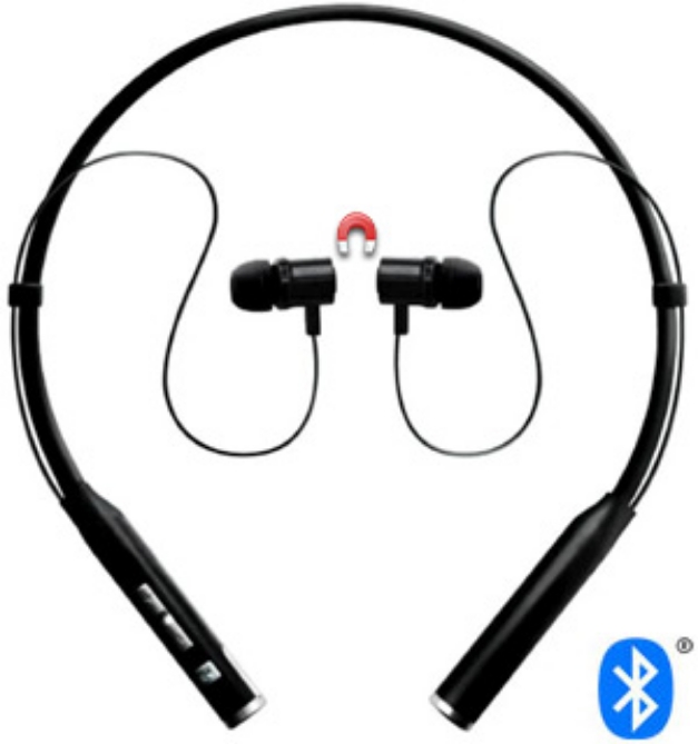 Picture 1 of Behind The Neck Wireless Headset with Microphone