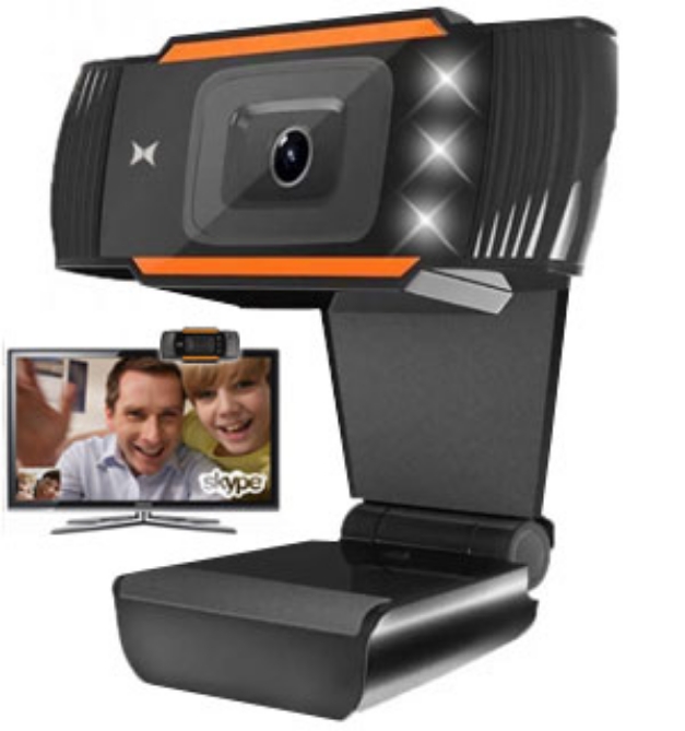 Picture 1 of Studio Web Camera with Microphone and LED Portrait Lighting