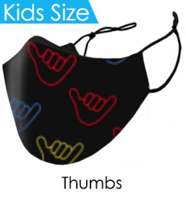 Picture 1 of Kids Hang Loose Face Mask - Reusable W/ Filter Pocket