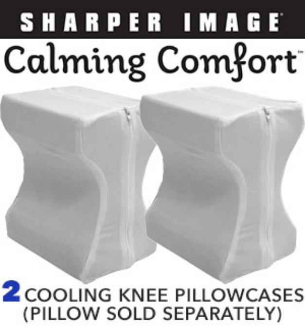 Picture 1 of Calming Comfort - Set of 2 White Pillowcases for Cooling Knee Pillow