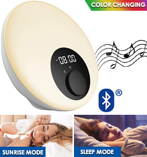 Wake-Up Light Alarm Clock with Bluetooth Speaker