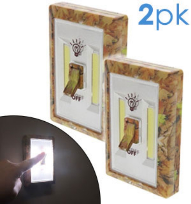Picture 1 of Portable Camouflage LED Switch Night Light 2-Pack