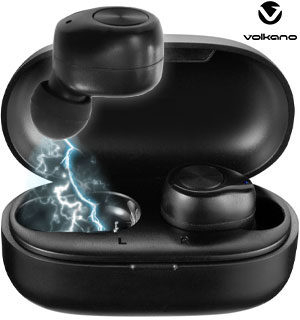 Volkano True Wireless Earphones with Charging Case: Leo Series