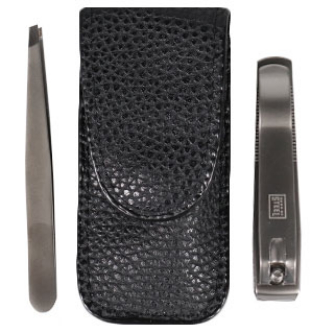 Picture 1 of Travel Kit: Nail Clipper and Tweezer in Carrying Case