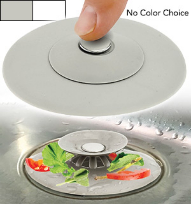 Picture 1 of 2-in-1 Universal Drain Stopper and Strainer