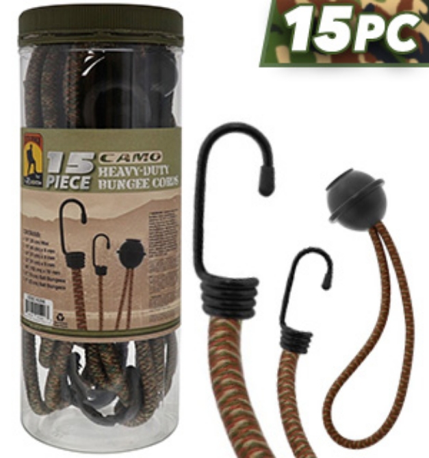 Picture 1 of 15-Piece Heavy-Duty Camo Bungee Cord Set