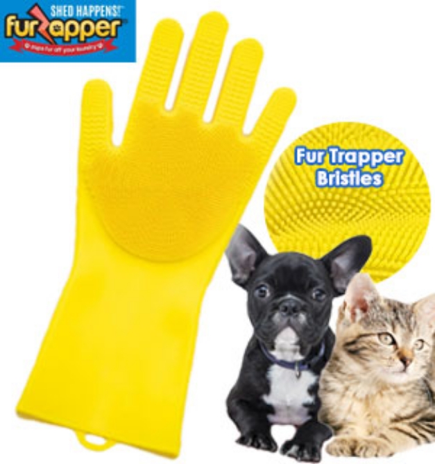 Picture 1 of FurZapper Pet Hair Grooming Glove