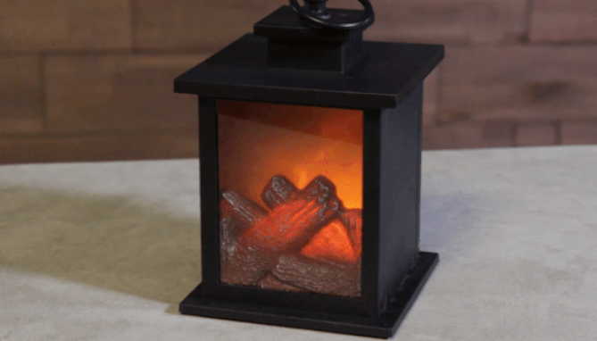 Picture 2 of LED Antique Fireplace Lantern