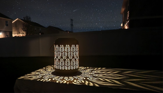 Picture 2 of Solar-Powered Shadow Decoration Lantern