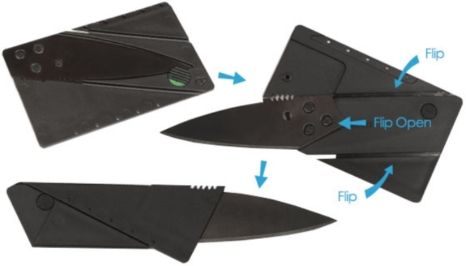 Picture 2 of Micro Credit Card Folding Knife 2-Pack