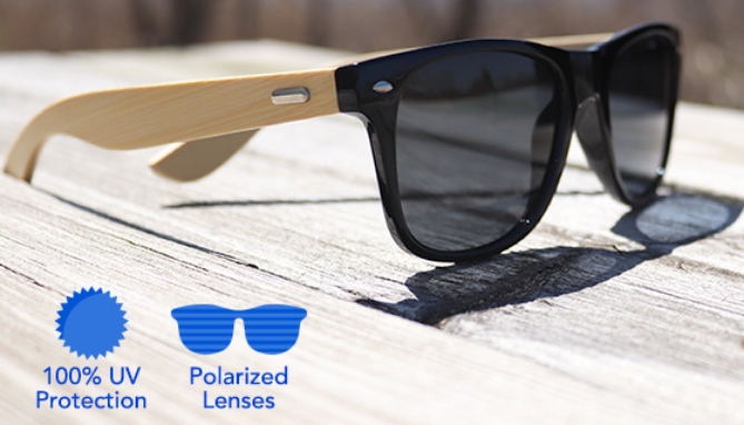 Click to view picture 3 of Real Bamboo Polarized Sunglasses Kit