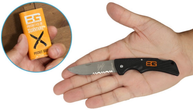 Click to view picture 2 of Bear Grylls Compact Scout Folding Survival Knife with Pocket Guide