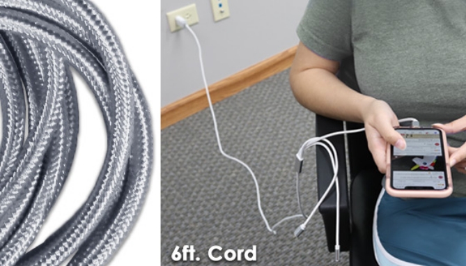 Picture 3 of 6ft Braided 3-in-1 Multi Charging Cord: Android and iPhone-Ready