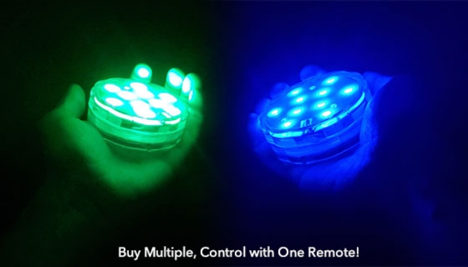 Picture 2 of Waterproof Color-Changing Light with Remote Control - 2pk
