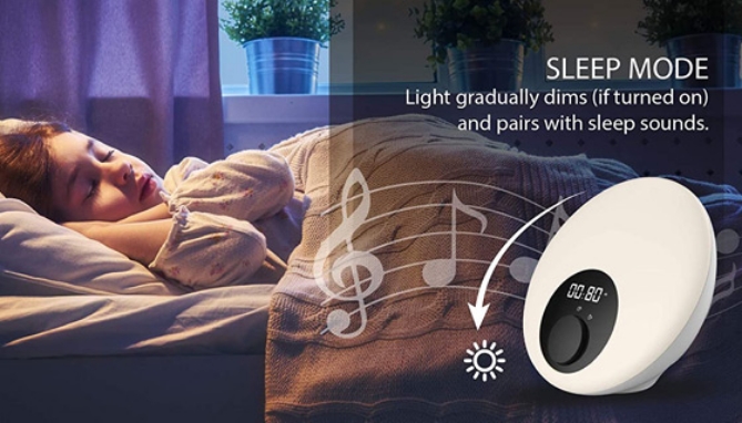 Picture 3 of Wake-Up Light Alarm Clock with Bluetooth Speaker