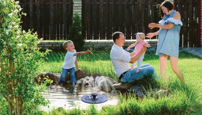 Picture 3 of Fast Fountain: The Instant Solar-Powered Water Fountain for Birdbaths, Pools, and More