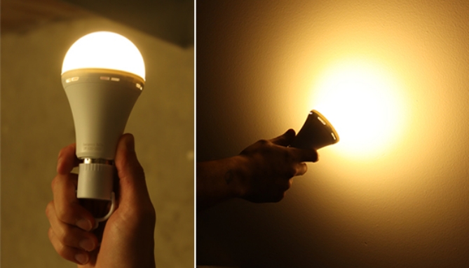 Picture 3 of 3 in 1 Emergency LED Light Bulb w/ Clip NEW: Warm White Color