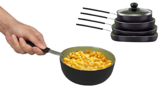 Picture 4 of 5-Pc Stack-Saver Mini Ceramic Cookware Set