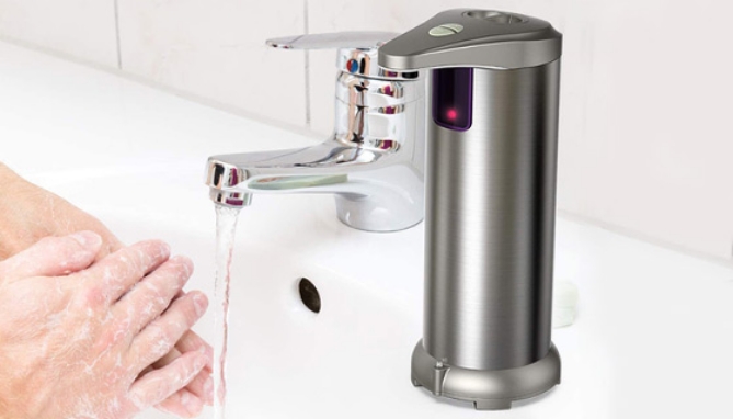 Click to view picture 3 of Stainless Steel Hands-Free XL Soap Dispenser