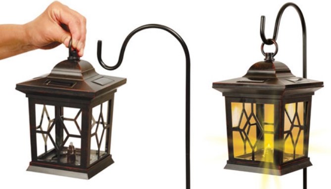 Picture 2 of Outdoor LED Solar Lantern Flickering Candle Light