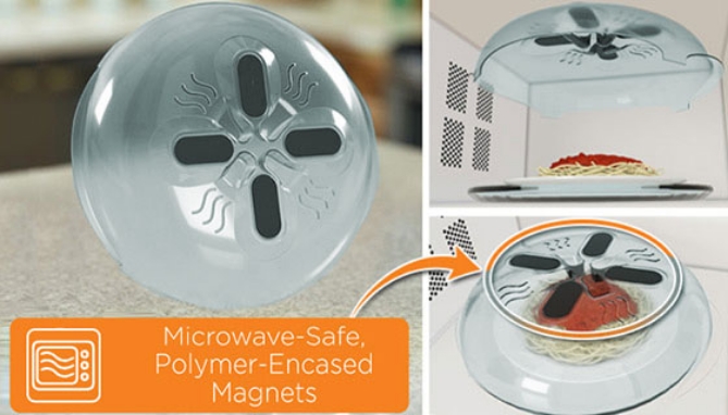 Click to view picture 3 of The Hover Cover: Magnetic Microwave Splatter Guard