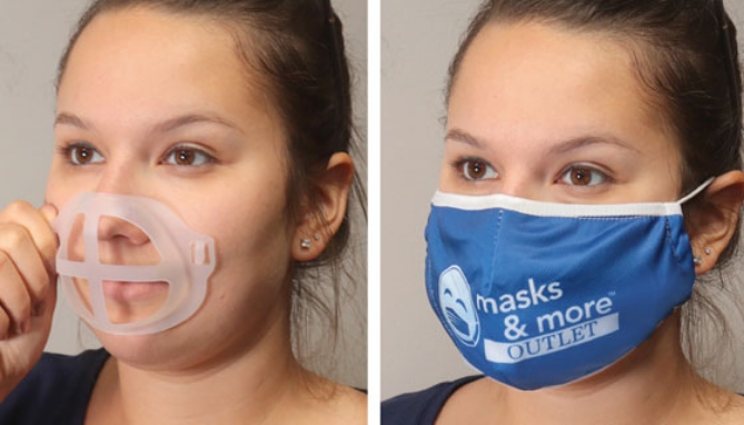 Picture 3 of 5pk of Reusable Face Brackets - For Comfortable Breathing