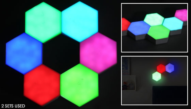 Picture 3 of Hexalite Color Touch-Panel Lights with Remote 3pk