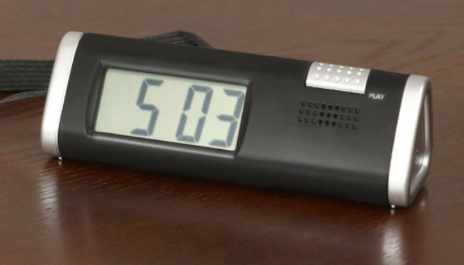 Picture 2 of 3-in-1 Travel Alarm Clock with Voice Recorder