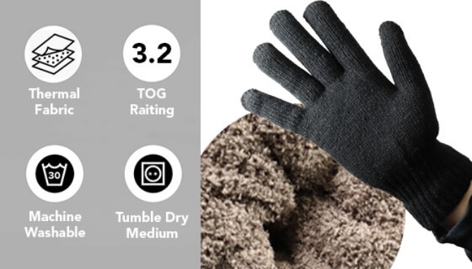 Picture 5 of Heat Trendz Thermal Gloves - 3.2 Tog Warmth Rating