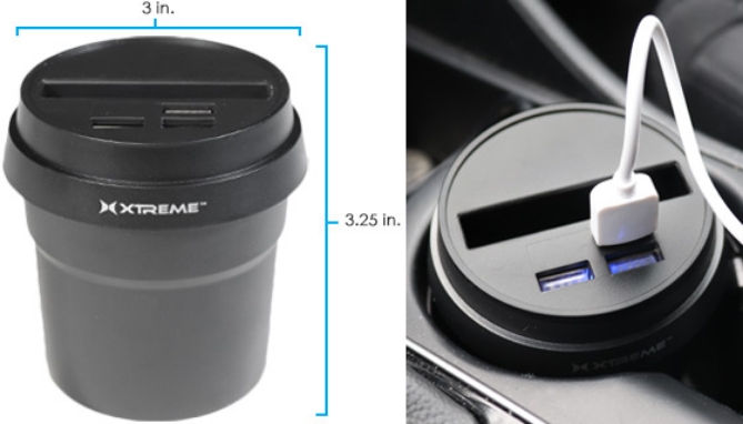 Picture 3 of 3 USB Port Car Cupholder Charger