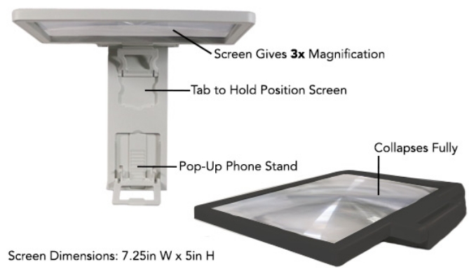 Click to view picture 2 of Collapsible Mobile Device Magnifier Screen