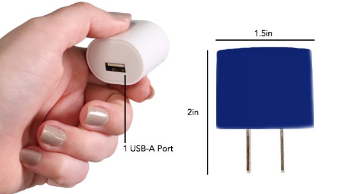 Picture 2 of Oval USB Wall Charger
