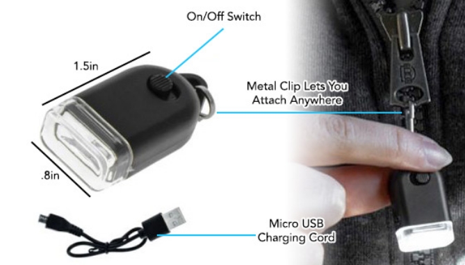 Picture 2 of Rechargeable Zipper Light<br /> 2-Pack