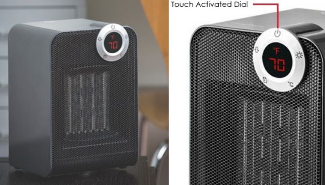 Picture 2 of Touch-Activated Digital Oscillating Space Heater by Modern Home