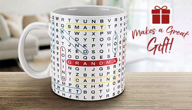 Picture 2 of Grandma Word Search 18oz Ceramic Mug