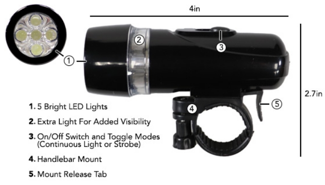 Picture 3 of Attachable 2 Function Flashlght - Great for Bikes!