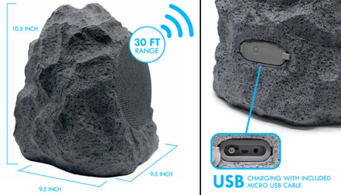 Picture 8 of Natural Rock Outdoor Wireless Speaker With Dynamic Sound