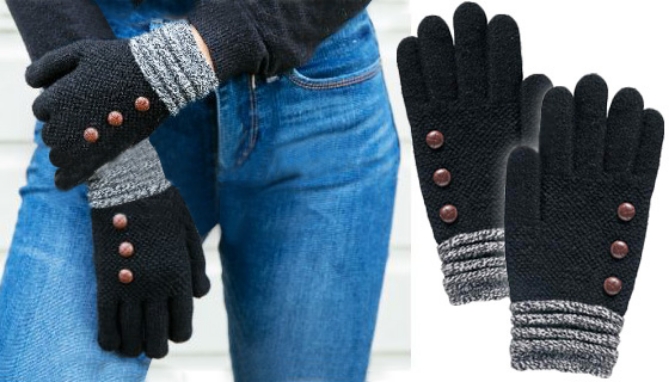 Click to view picture 2 of Designer-Styled Ladies Knit Gloves