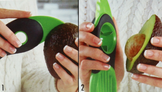 Click to view picture 3 of 3-in-1 Avocado Tool: Split, Pit, and Slice!