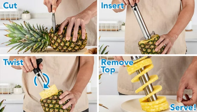 Picture 5 of Pineapple Corer with Mini Fork Set