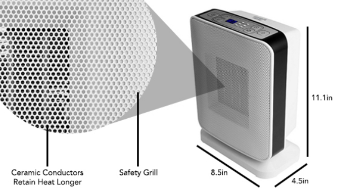 The Sharper Image Ceramic Digital Heater delivers extra warmth right where you need it at home or in your office. It combines all the convenience of a portable space heater with the many features of big, expensive models.