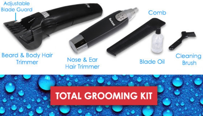 Picture 6 of 4 Piece Grooming Set with Nose Hair Trimmer by Barbasol