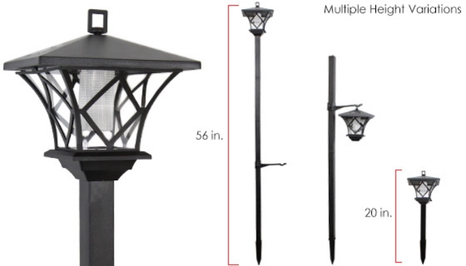 Click to view picture 4 of Solar Sensor LED Lamp Post