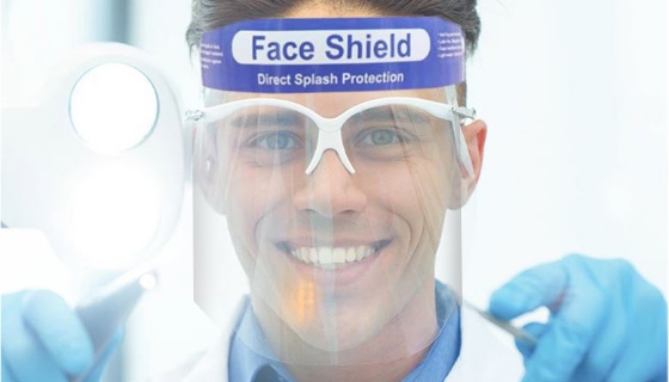 Picture 6 of Clear Plastic Face Shield For Germ Protection  - 10 Pack