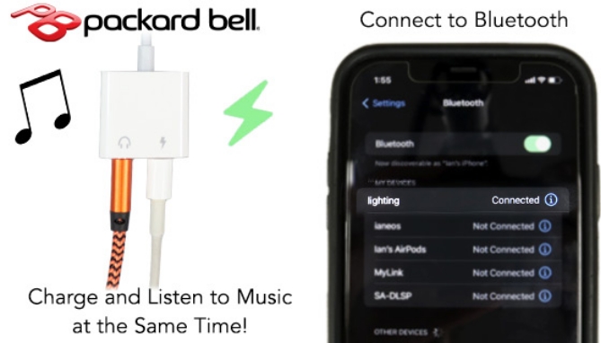 Picture 2 of AUX Lightning Adapter with Bluetooth by Packard Bell